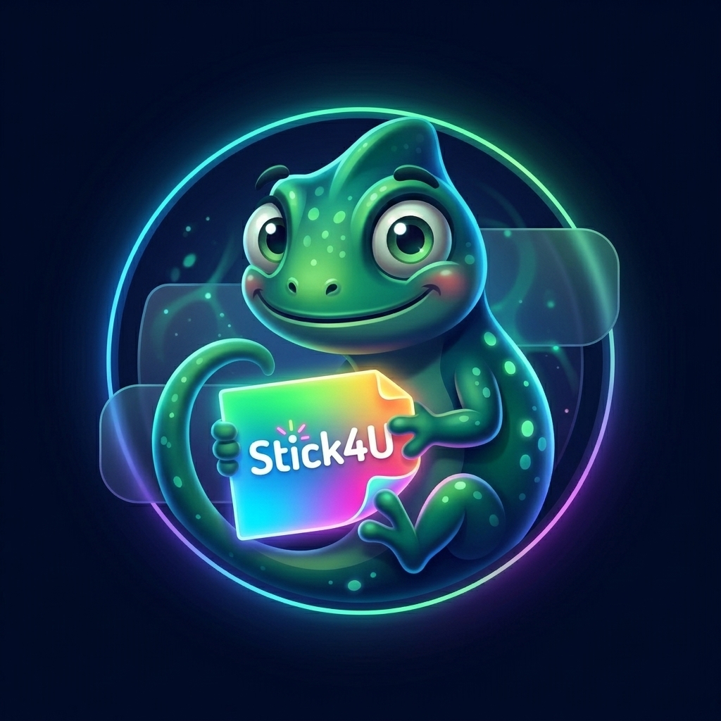 Sticky4U Mascot Logo